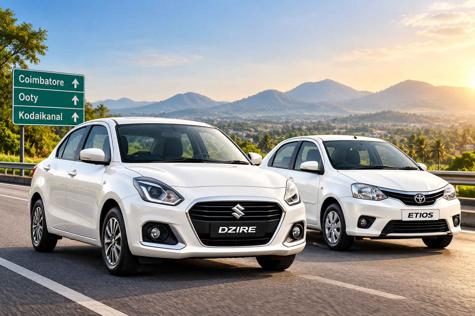 Swift Dzire sedan cab